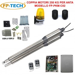 KIT AUTOMAZIONE CANCELLO BATTENTE 2 ANTE MOTORE APRICANCELLO ELETTRICO 24 V 220V (250 Kg Per Anta 40 W 24 V)