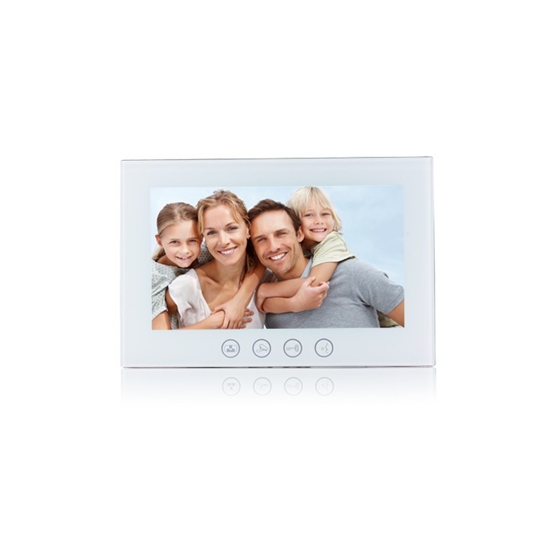 VIDEOCITOFONO 2 FILI 1 2 3 4 MONITOR LCD TOUCH FAMILIARE BIFAMILIARE CONDOMINIALE TELECAMERA (1 Monitor 10" Bianco)