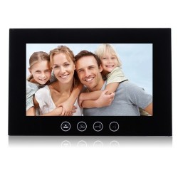 VIDEOCITOFONO 2 FILI 1 2 3 4 MONITOR LCD TOUCH FAMILIARE BIFAMILIARE CONDOMINIALE TELECAMERA (1 Monitor 10" Nero)