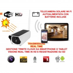 TELECAMERA VIDEOSORVEGLIANZA IP HD 720P WIRELESS ESTERNO CLOUD WI-FI LED IR WIFI