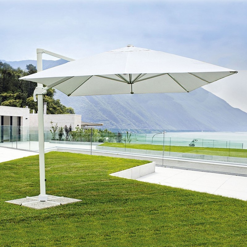 Ombrellone da giardino 3x3 m in poliestere grigio