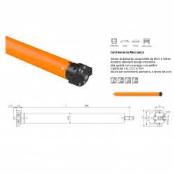 MOTORE ELETTRICO AUTOMAZIONE PER SERRAMENTI AVVOLGIBILI TAPPARELLE TENDE DA SOLE 55 KG 20 NM 