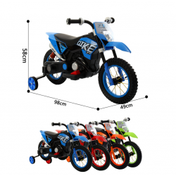 Moto elettrica per bambini con ruote di supporto, effetti luce e suono, 3  km/h - PEARL