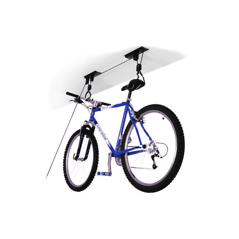 PORTABICI SOSPENSIONE APPENDI BICI SOFFITTO 1 BICI 20KG CANTINA GARAGE CARRUCOLA