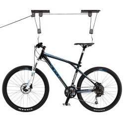 PORTABICI SOSPENSIONE APPENDI BICI SOFFITTO 1 BICI 20KG CANTINA GARAGE CARRUCOLA