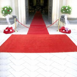  TAPPETO NUZIALE ROSSO PASSATOIA PER MATRIMONIO CERIMONIA EVENTO NATALE CHIESA AL METRO