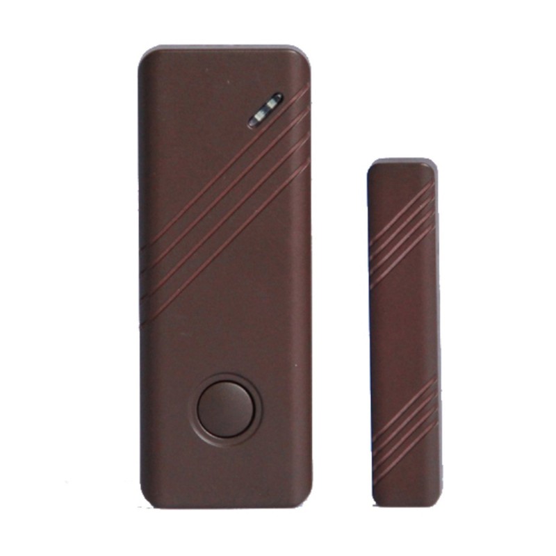 SENSORE MAGNETICO MARRONE PORTE E FINESTRE WIRELESS ALLARME