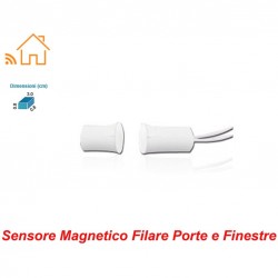 SENSORE MAGNETICO FILARE ROTONDO INCASSO PER PORTE / FINESTRE TAPPARELLE ANTIFURTO CASA