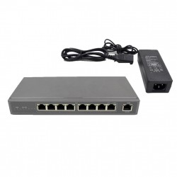 SWITCH POE DI RETE 8 PORTE RJ45 LAN ETHERNET 10/100MBPS VIDEOSORVEGLIANZA