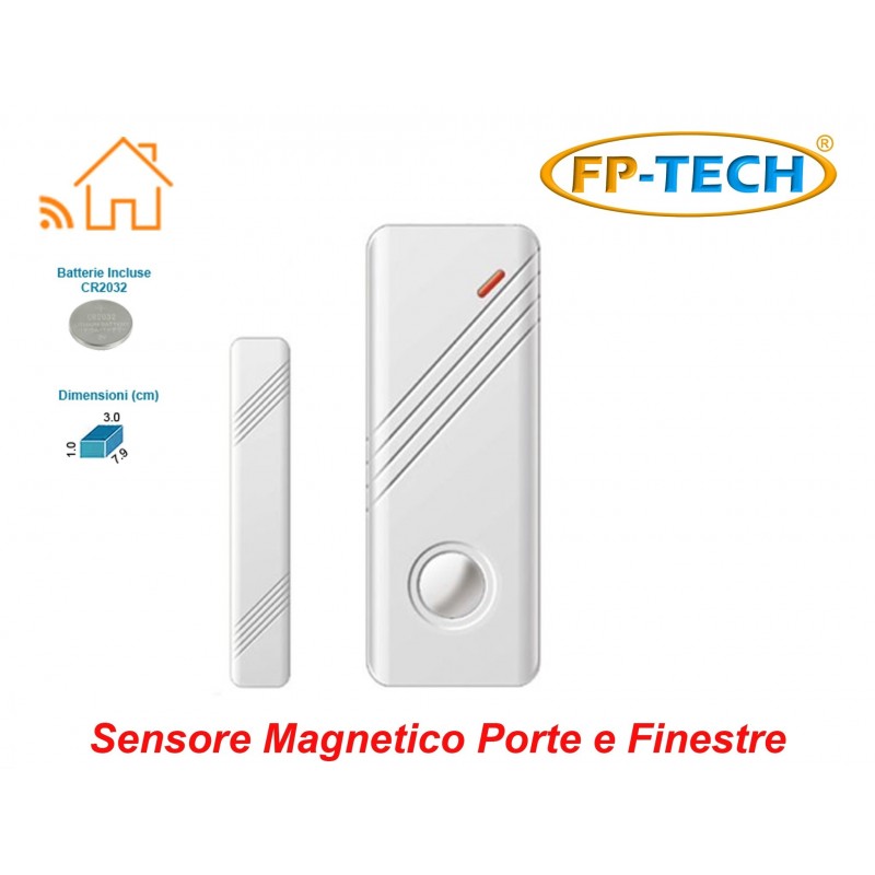 SENSORE MAGNETICO PORTE E FINESTRE WIRELESS ALLARME