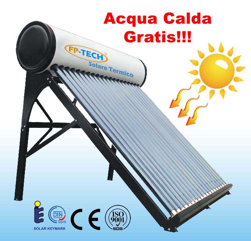 Pannello Solare Termico Acqua Calda Acciaio Inox 100 Lt Tubi Sottovuoto Naturale Ebay